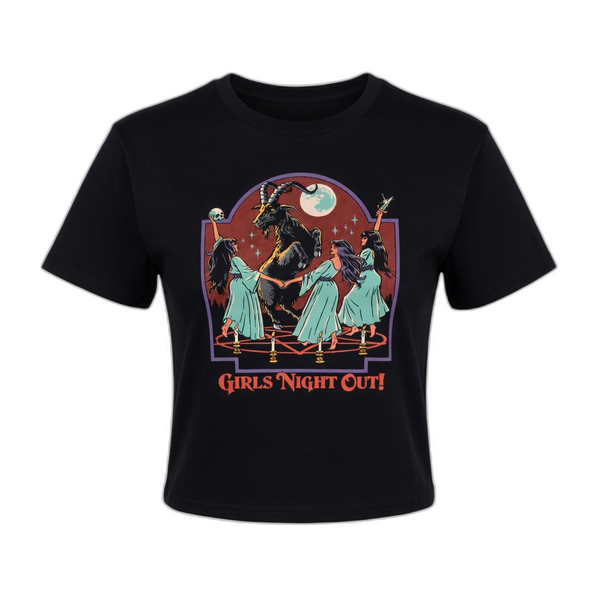 Steven Rhodes Girls Night Out Crop Top – Black