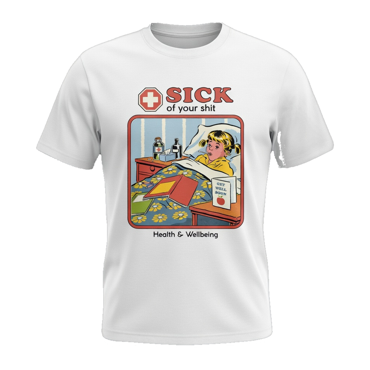Steven Rhodes Sick of Your Shit T-Shirt – White