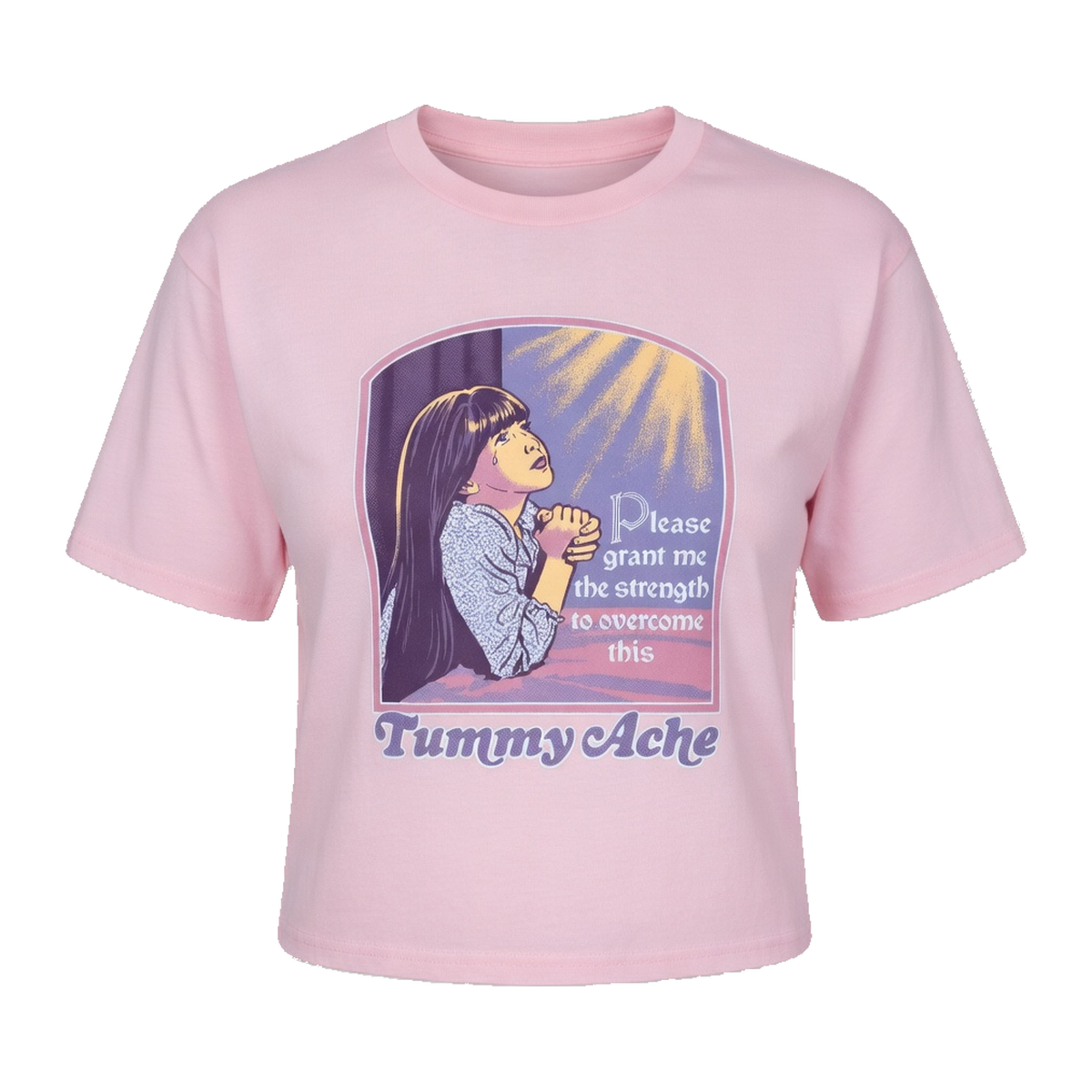 Steven Rhodes Tummy Ache Crop Top – Blush