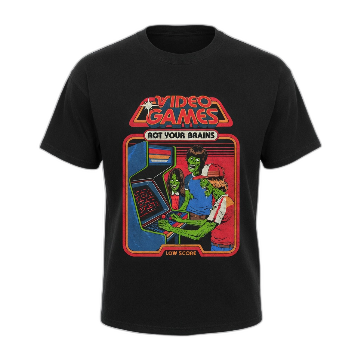 Steven Rhodes Video Games Vintage T-Shirt – Black Vintage