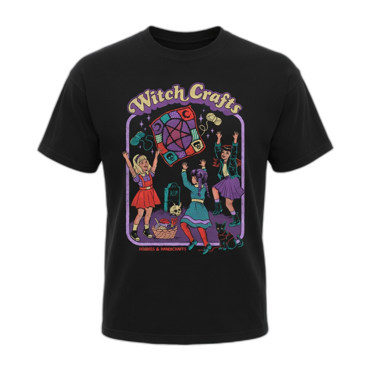 Steven Rhodes Witch Crafts Vintage T-Shirt – Black