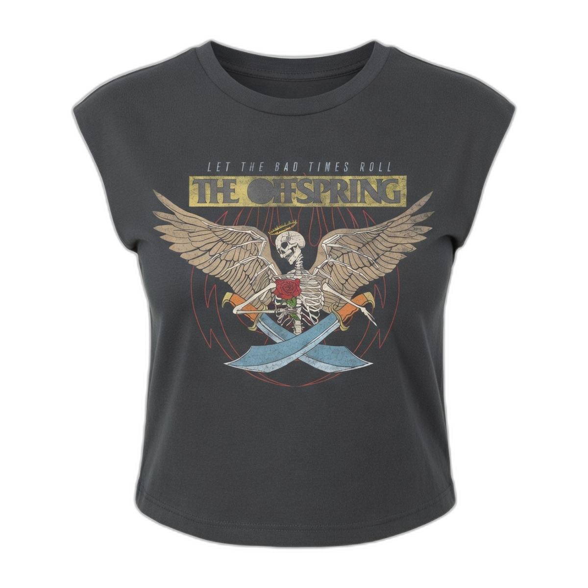The Offspring Bad Times Muscle Crop – Faded Black