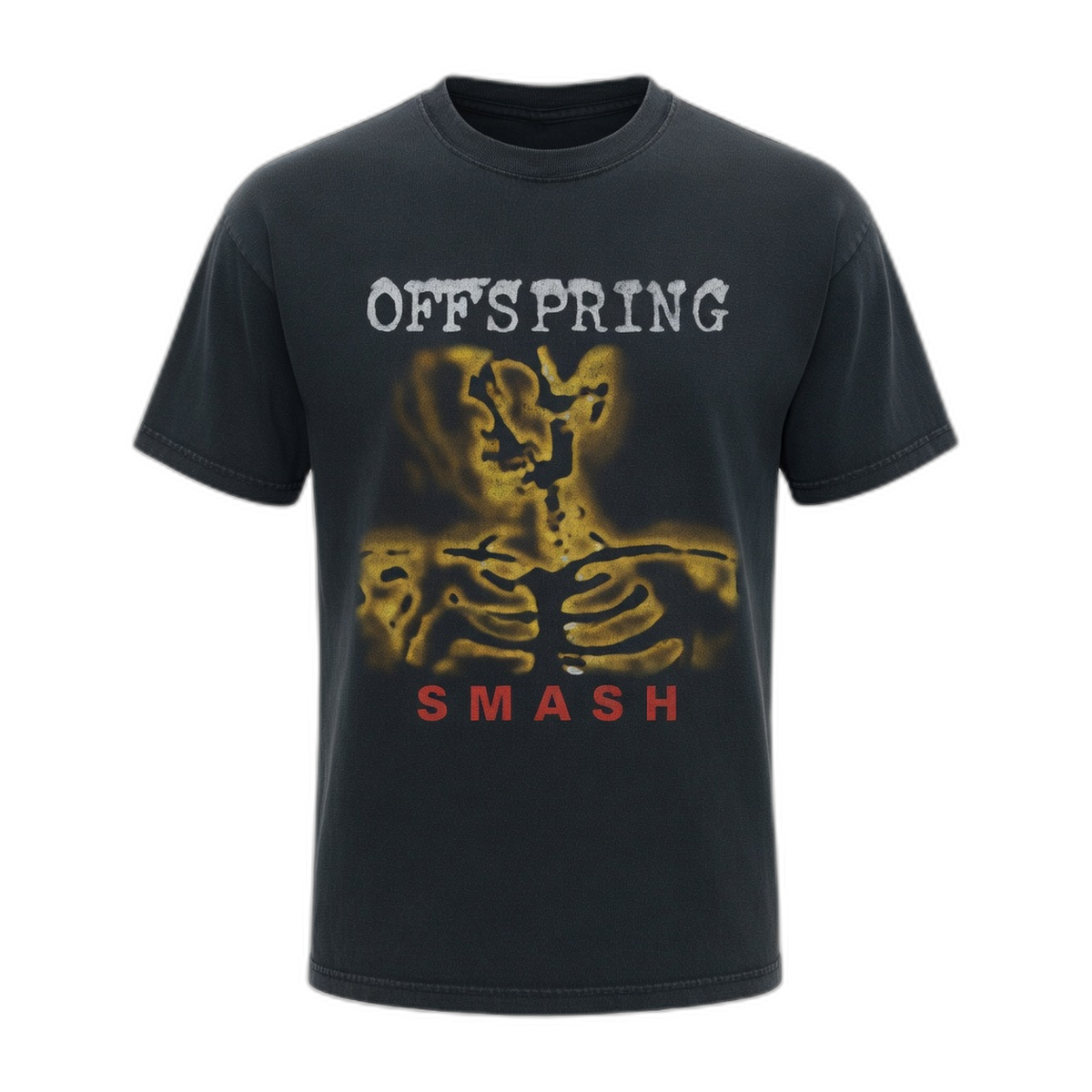 The Offspring Smash Skeleton T-Shirt – Black Vintage