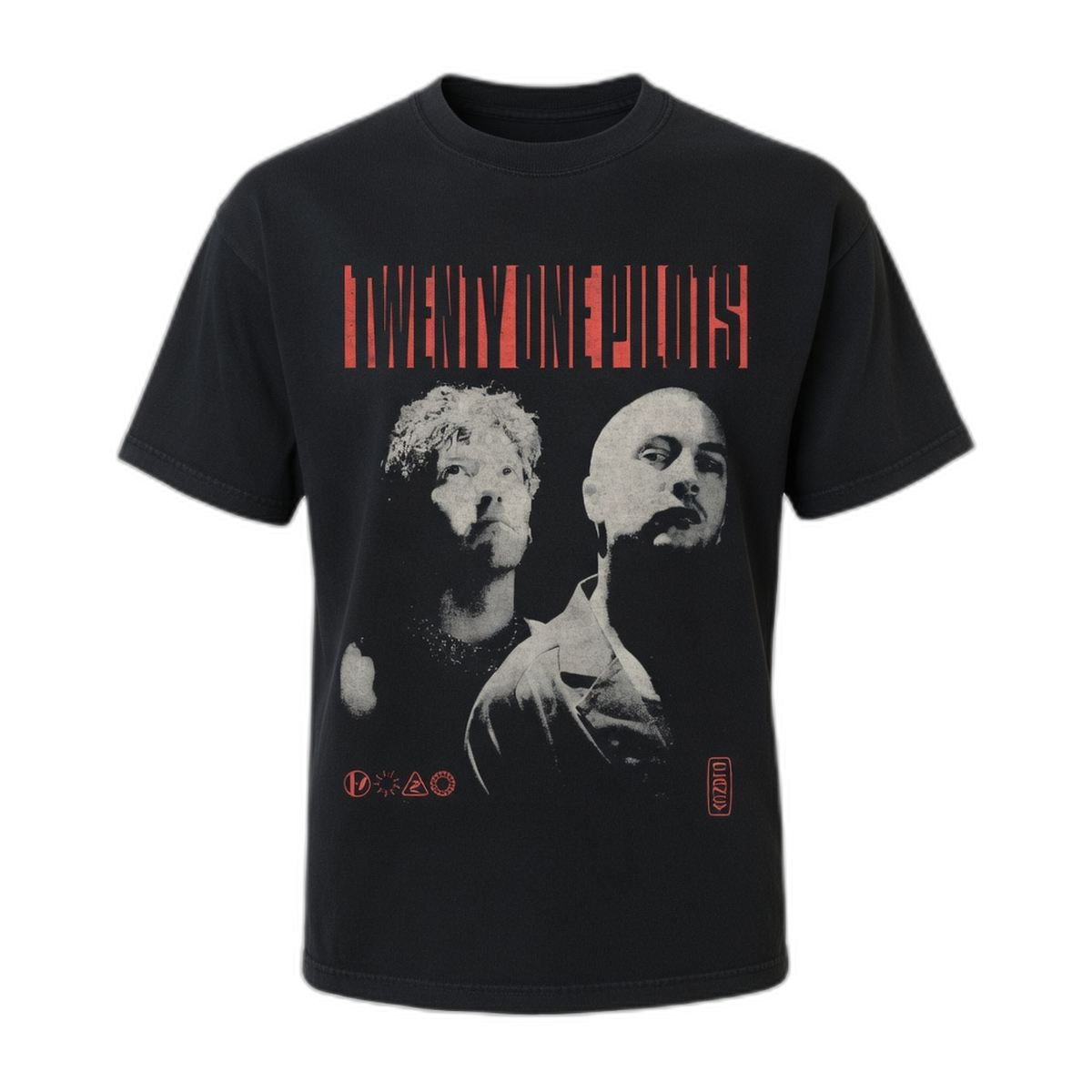 Twenty One Pilots Clancy Symbols T-Shirt – Black Vintage