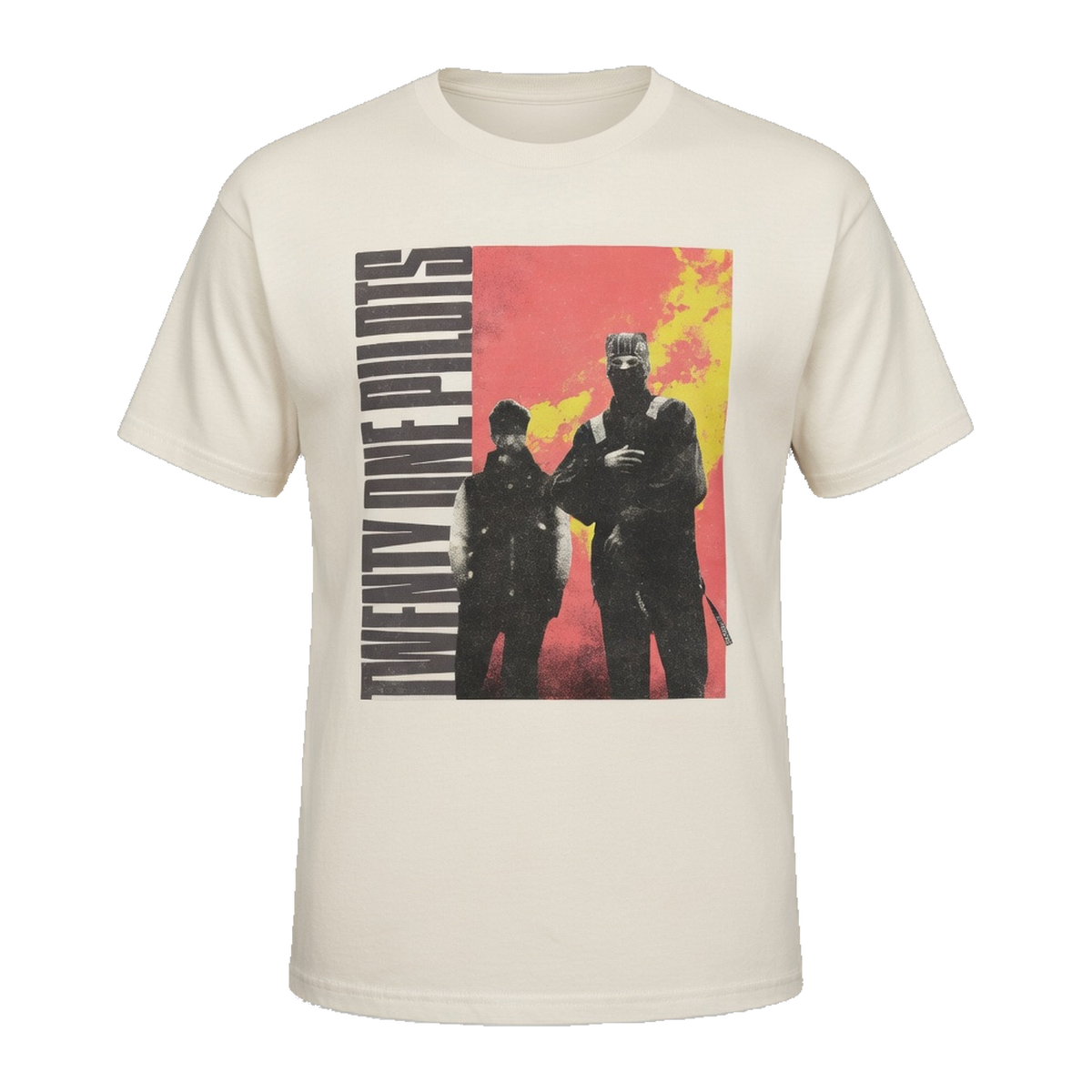 Twenty One Pilots Clancy Vertical T-Shirt – Ecru