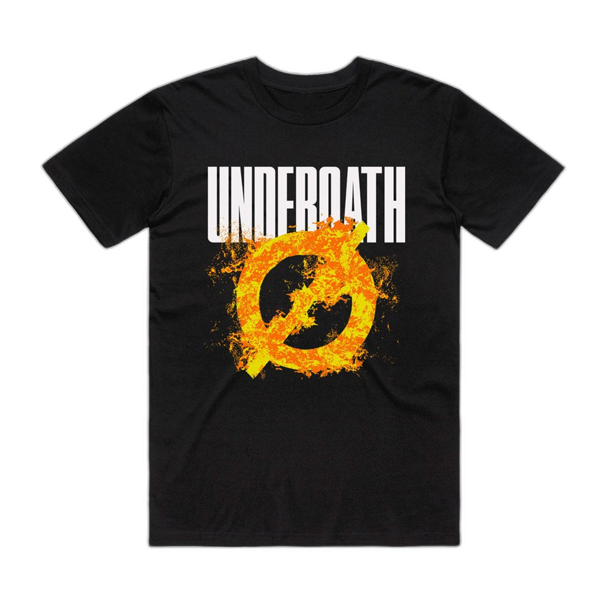 Underoath Symbol on Fire T-Shirt – Black