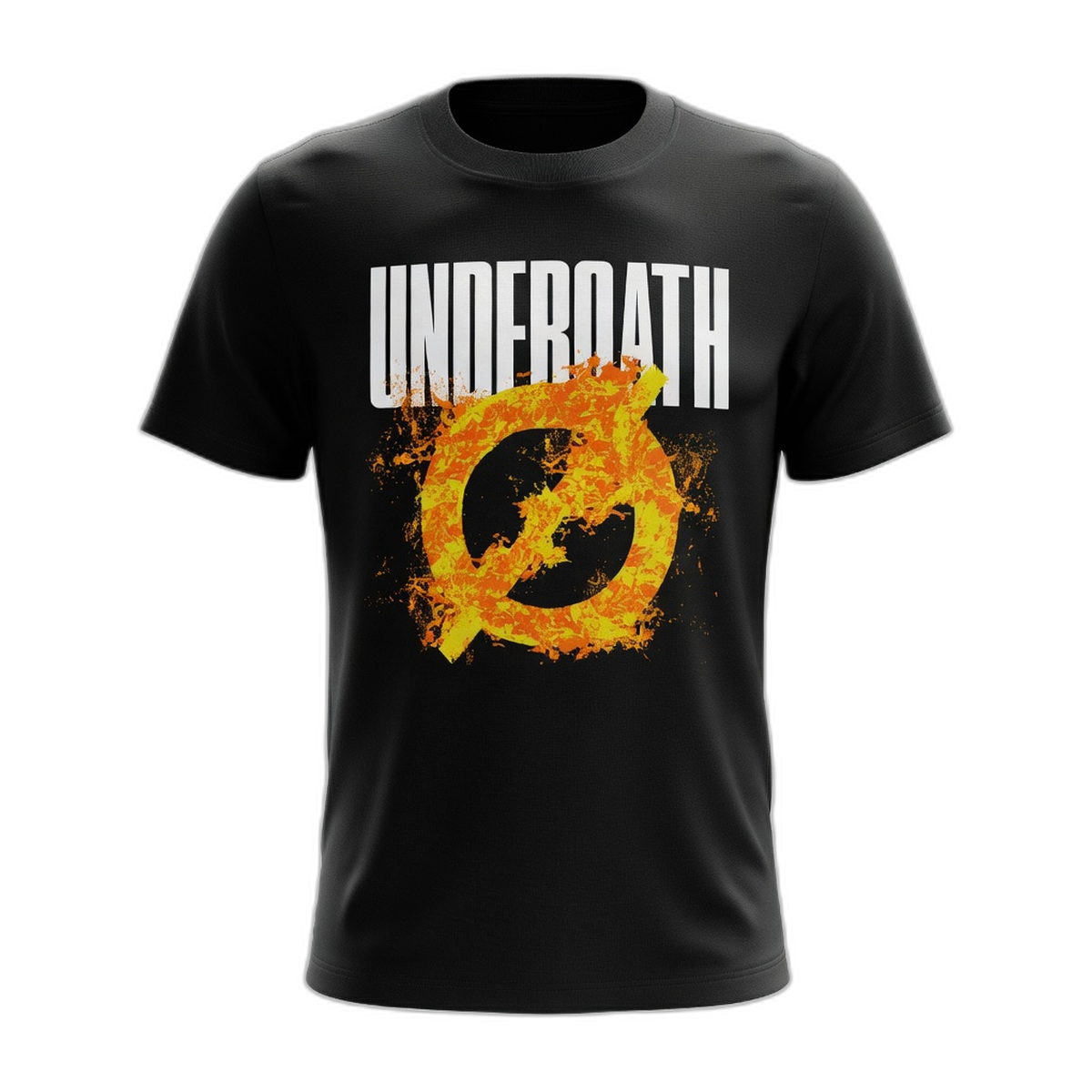 Underoath Symbol on Fire T-Shirt – Black