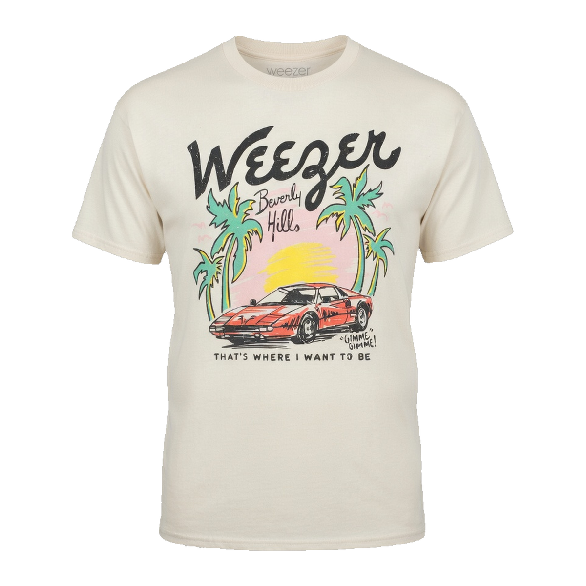 Weezer Beverly Hills Graphic T-Shirt – Natural