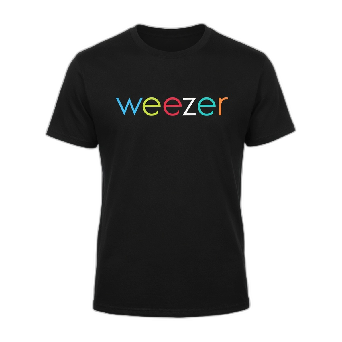 Weezer Coloured Text Ladies T-Shirt – Black