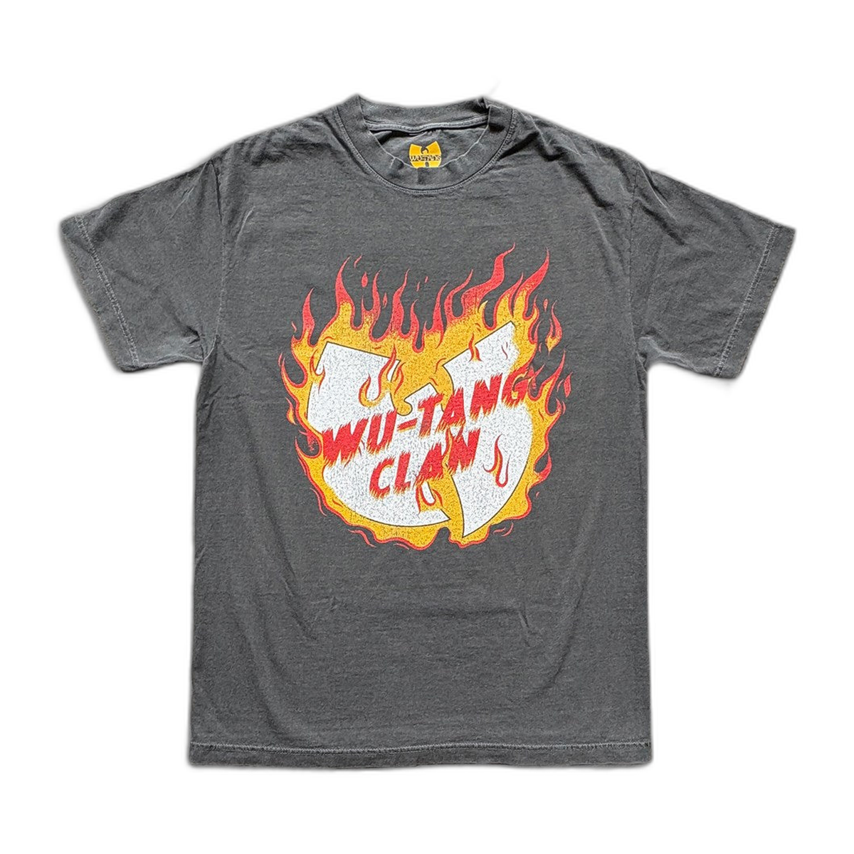 Wu-Tang Clan Flaming Logo T-Shirt – Faded Black