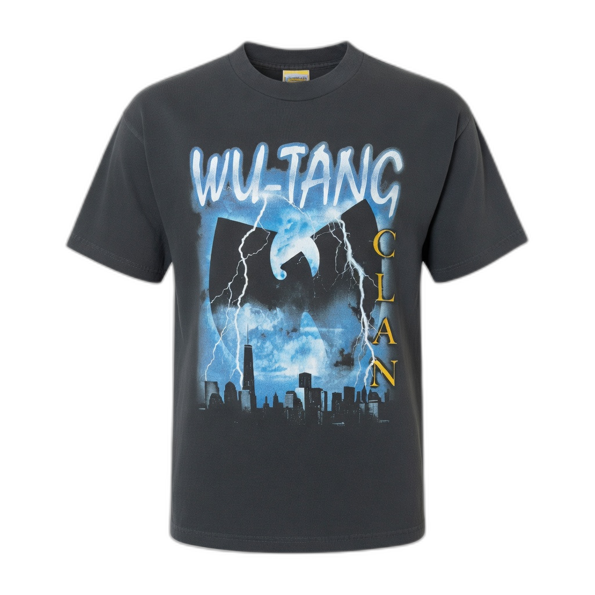 Wu-Tang Clan Lightning Cityscape T-Shirt – Faded Black